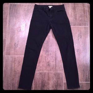 Black low rise jeans