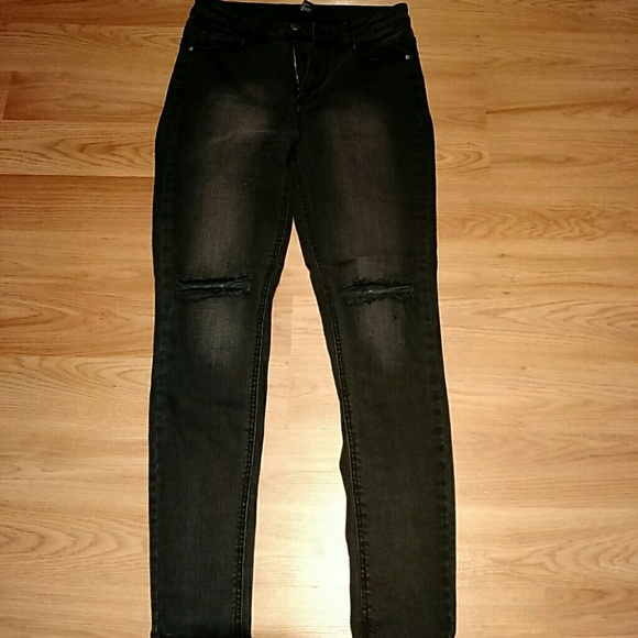 Black high waist skinny jeans