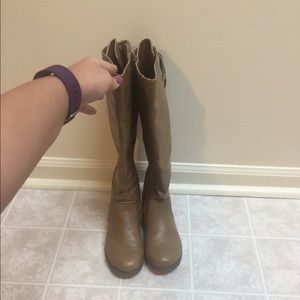 Faux leather boots