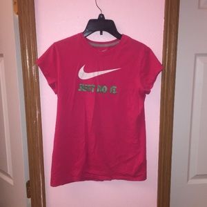 Pink Nike Crewneck Tee Shirt