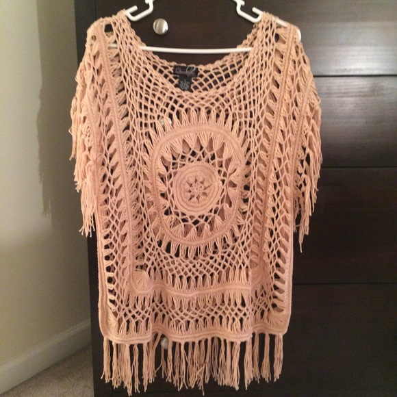 Sweaters - Dusty Rose Knit Poncho