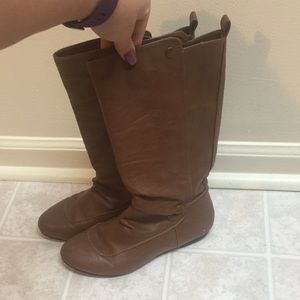 Faux leather boots