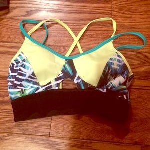 Pink lotus sport bra