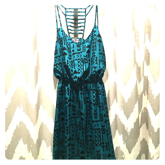 Turquoise/ tribal print dress - Picture 1 of 2