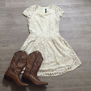 Ivory H&M floral lace dress