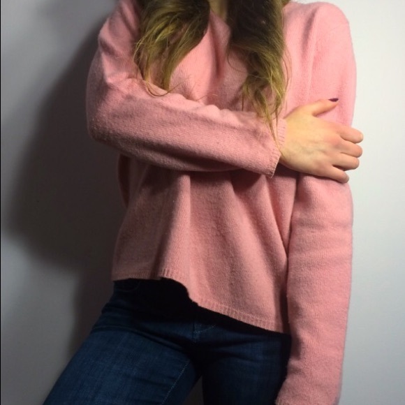 Pink V Neck Sweater - Picture 1 of 1