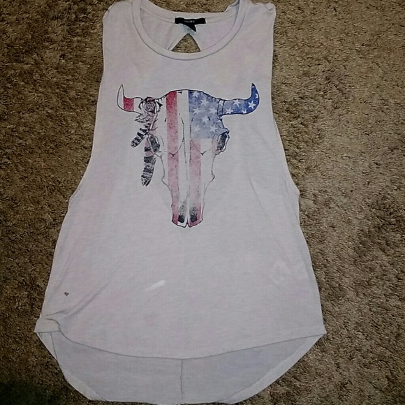 Forever 21 Tops - Skull Muscle Tank