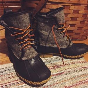 8 Inch Grey Felt L.L. Bean Boots