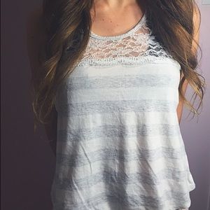 Striped babydoll tank
