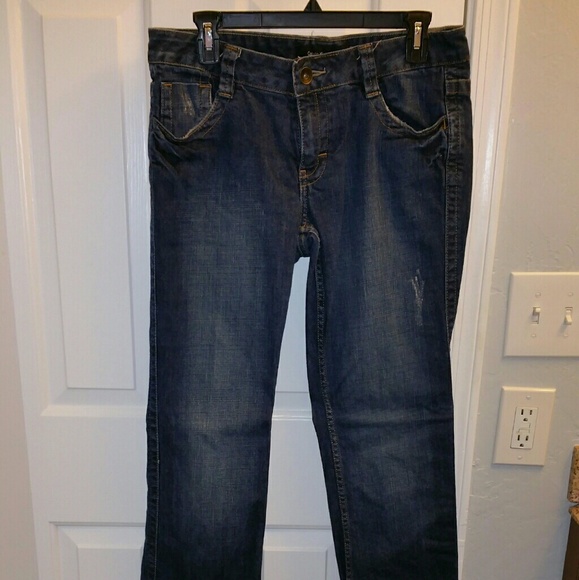 Slightly distressed Calvin Klein jeans