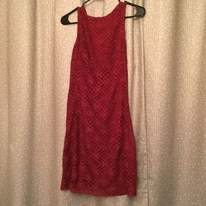 Saks Fifth black label lace shift dress sz 2