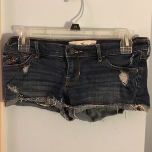 Hollister dark wash jean shorts