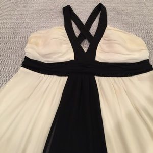 Formal Black & Cream Dress