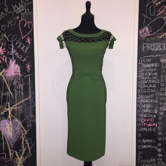 Tatyana green pencil dress