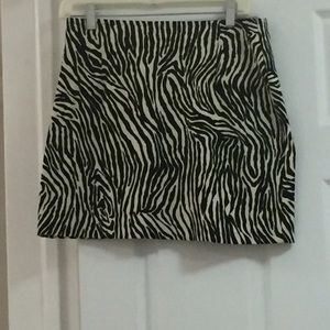 Zebra print skirt
