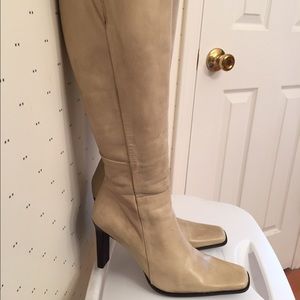 Taupe Leather Boots