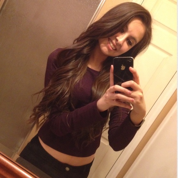 Purple long sleeve top