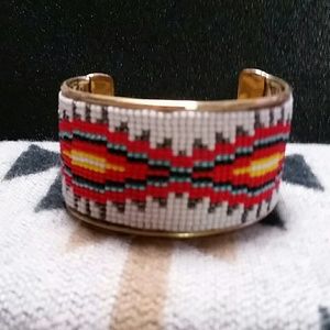 Southwest Style Beaded Cuff Style Braceley
