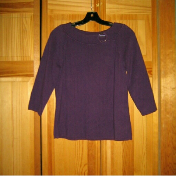 Purple Keyhole Sweater - Picture 1 of 4