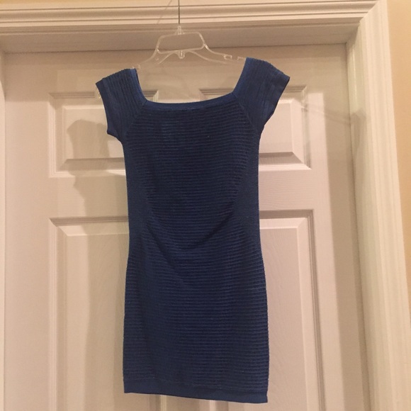 BEBE SEXY BLUE DRESS