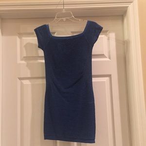 BEBE SEXY BLUE DRESS