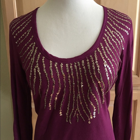 NWOT Gorgeous long sleeve sequined shirt