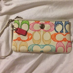 Coach scribble wristlet