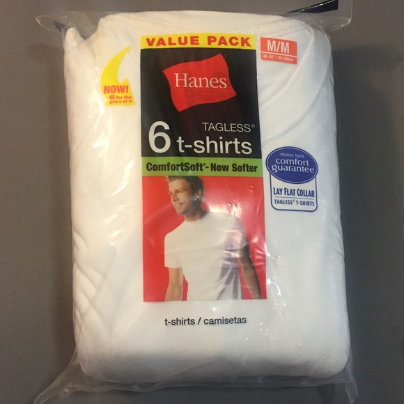 Men's 6 Hanes Comfort Soft T-Shirts
