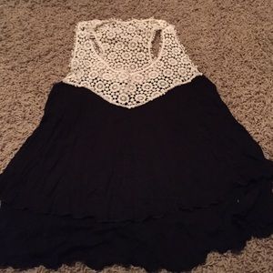 Black and white tank top