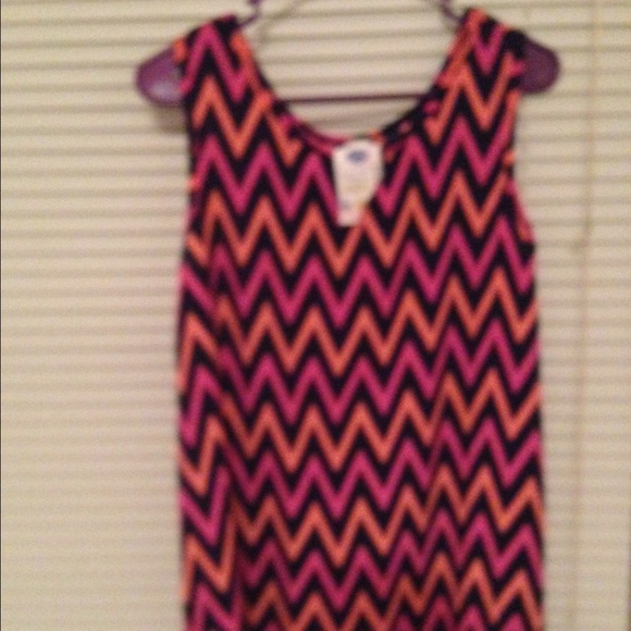 Pink chevron tank top