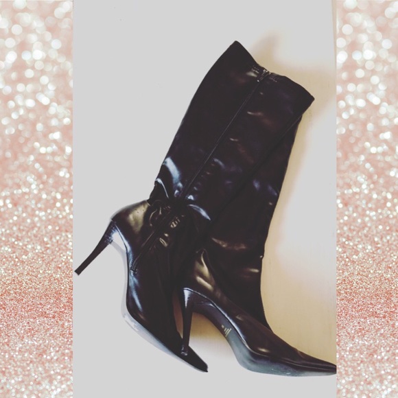 Michael Shannon Shoes - Michael Shannon Leather Stiletto Boots