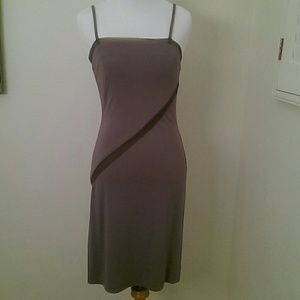 90s style BCBG dusty purple mesh trim dress XS