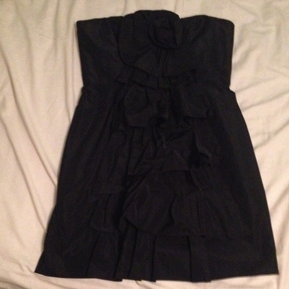 NWT BCBG Size 8 all black mini cocktail dress