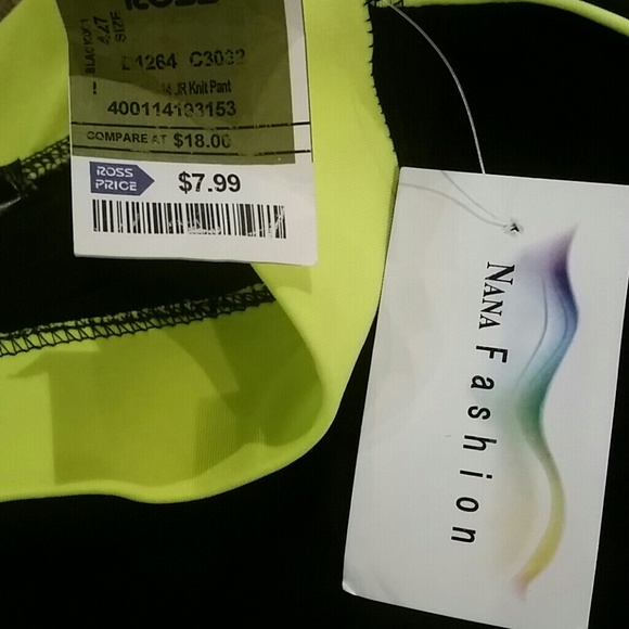 Neon yellow striped running pant - Picture 2 of 4