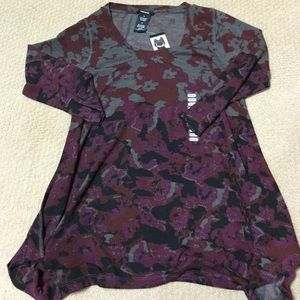 Long sleeve printed tunic Size M