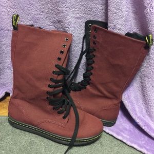 Maroon doc martins