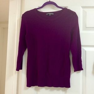 Purple quarter sleeve shirt