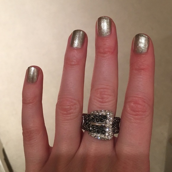 Kenneth Jay Lane buckle cocktail ring