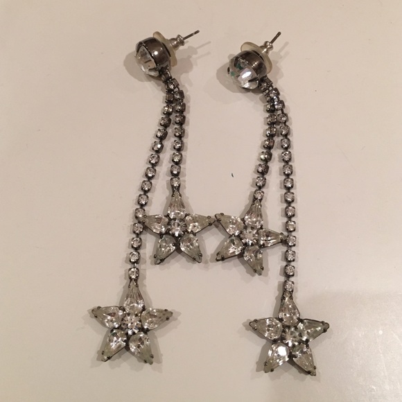 Kenneth Jay Lane drop diamond earrings