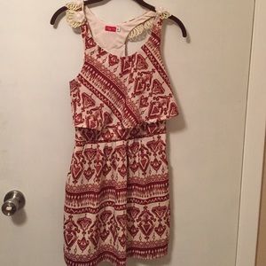 Rust and cream dress