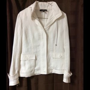 Talbots White Hoodie Jacket
