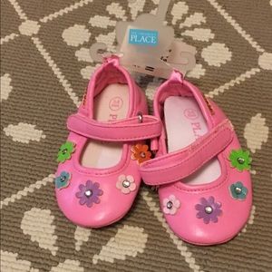 Pink Floral Mary Janes