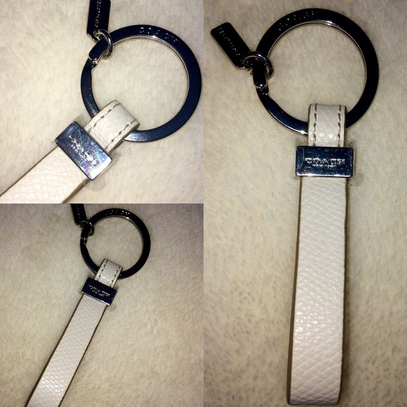 FINAL SALE! white Coach Keychain