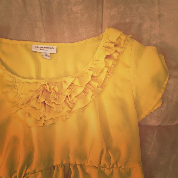 XS Yellow Liz Lange maternity top