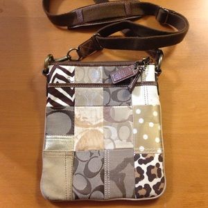 Authentic Coach cross body patchwork