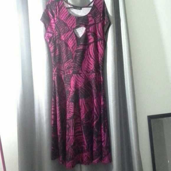 Pink and black dress