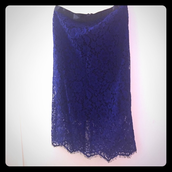 Topshop Lace Pencil Skirt
