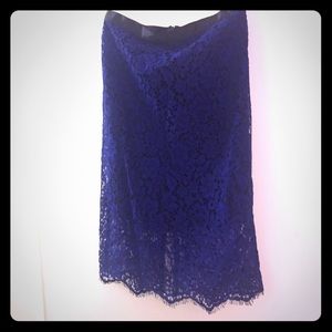 Topshop Lace Pencil Skirt