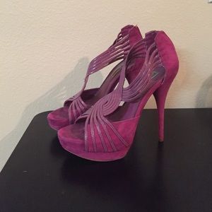 Purple Suede Heels