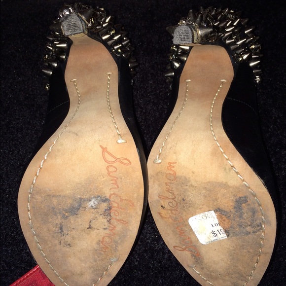 Sam Edelman open toe leather spiked pump - Picture 4 of 4